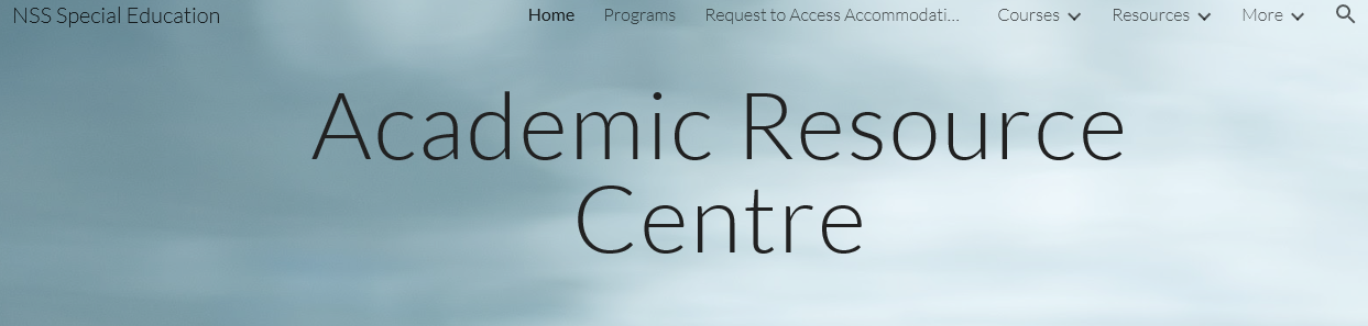 Academic Resource Center Google Site